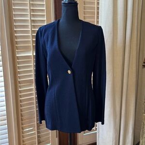 St. John Collection Navy Knit Top